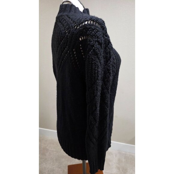 Torrid Womens Black Open Knit Pullover Sweater Size 0 - Picture 9 of 11